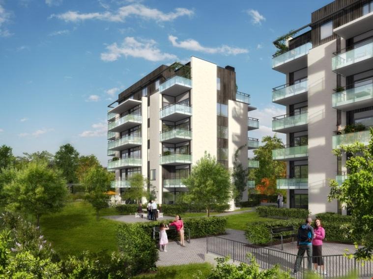 HR Guldgubben, Helsingborg I den nya stadsdelen Maria Stationsområde uppför Riksbyggen effektiva hyreslägenheter nära service och tågstation.