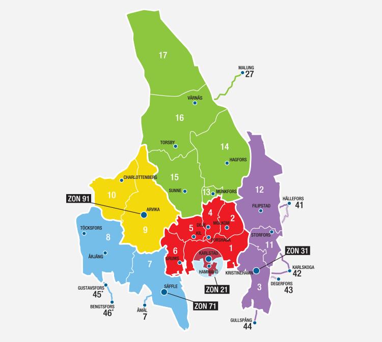 2 Marknadssituation - nuläge I kapitlet beskrivs i korthet dagens situation för Värmlandstrafik, biljettstruktur, kunder och konkurrenssituation gentemot bilen.