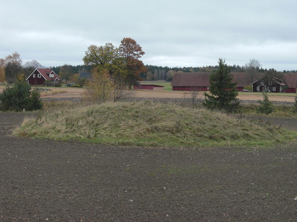 Plansch 16 Forngraven vid Nora. Gravkullen ligger på odlingsbar mark, inte på någon bergknalle. Vad hade personen gjort som efter sin död hedrades med en sådan grav?