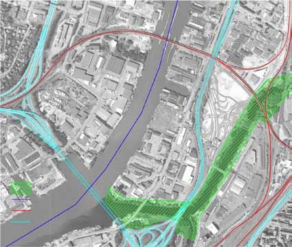 Miljöförutsättningar Områdesbeskrivning och status för vattendragen Det aktuella området ligger i en älvdal med stora kommunikationsstråk, som utgörs av järnvägsystem och stora vägtrafikleder, vilka