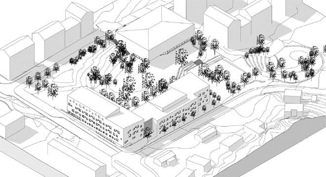 Söderholmsskolan Detaljplanen medger en byggnad med kapacitet för cirka 900 elever.