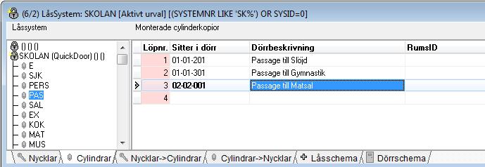 Sidan 3 av 6 Registrering av dörrar och rum med QuickDoor Med QuickDoor kan du registrera information om dörr på varje fysisk cylinder(kopia).