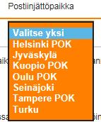 Postinlämningsställe och -tid Här anges postinlämningsställe och klockslag för det leveransparti som ska postas.