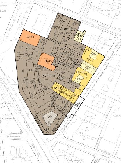 Sida 4 (9) Förslag till detaljplan, S-Dp 2014-00404-54, för kvarteret Sperlingens backe. Markanvisningsområdet som avses i detta tjänsteutlåtande är området GATA åt sydost.