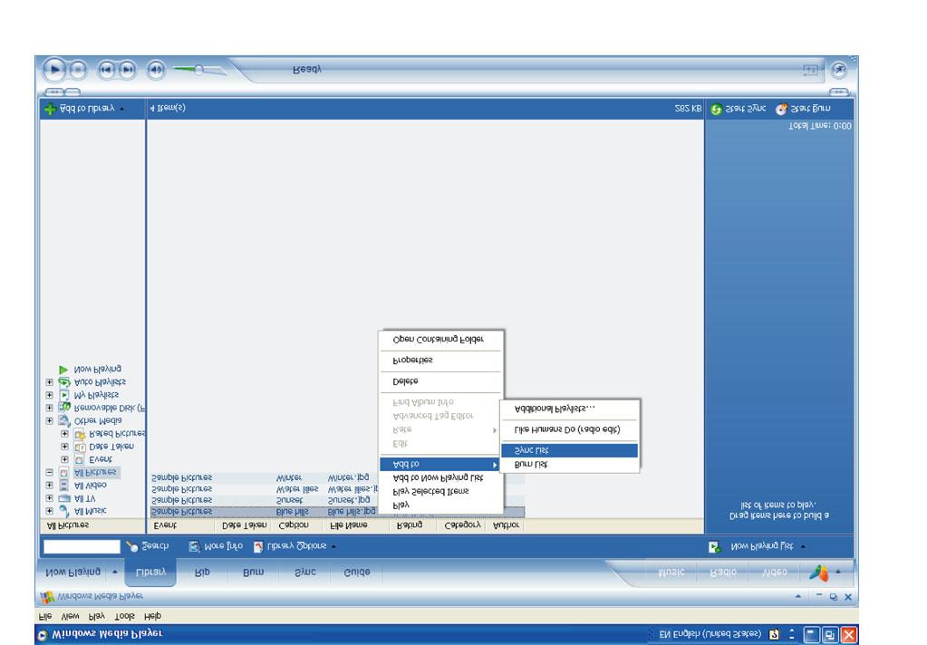 Haga clic con el botón secundario del ratónratón sobre la imagen y seleccione Add to (Agregar a) > Sync