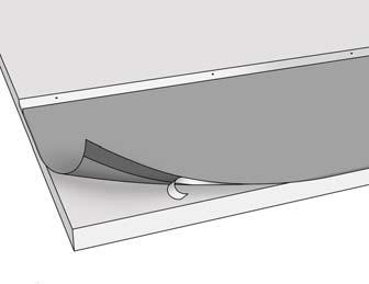 3 (5) Vertikal montering (taklutning 1:4-1:10) Passa in membranet parallellt med takfoten så att det går över takkanten.