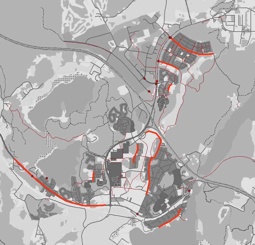 Trafik- och tillgänglighetsprogram 2019 Trafik- och tillgänglighetsprojekt 2019 Figur 5: Projekt i Kungsängen.