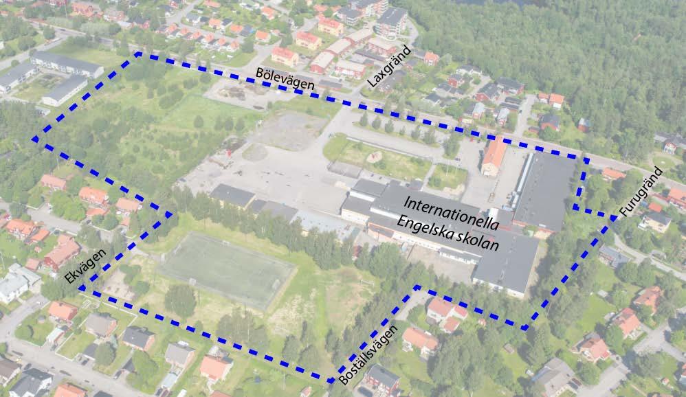 Karta 1-3: Området för ny bebyggelse. Foto från Umeå kommun. 2 TRAFIKEN IDAG 2.