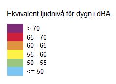 2016-07-06, rev 2017-06-22, sid 10 (15) 7 Resultat och kommentarer Trafikbuller Den dygnsekvivalenta ljudnivån samt maximal ljudnivån nattetid (L max,5th) redovisas i bilaga 1 och 2.