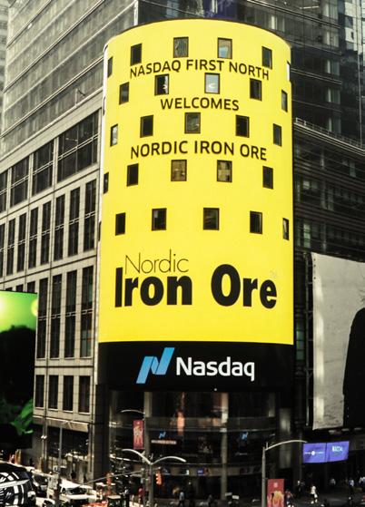 Aktiekapital och ägarförhållanden Nordic Iron Ores aktie noterades på Nasdaq First North Stockholm den 1 oktober 2018. Börsvärdet per den 31 december 2018 var 59,9 Mkr.