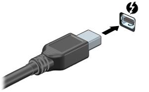 Ansluta en Thunderbolt DisplayPort-enhet Till Thunderbolt DisplayPort kan du ansluta en extra visningsenhet med hög upplösning eller en dataenhet med hög prestanda.