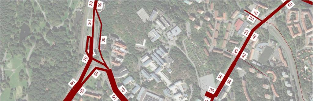 Under eftermiddagens maxtimme och de nya exploateringarna inlagda kommer trafiken öka på Per