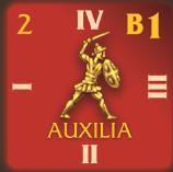 24 Equitatus kavalleri Båda spelarna har fyra Auxilia, två lätt infanteri (B1) och två bågskyttar (A1). Auxilia nyrekryteras i valfri egen stad. Equitatus har stridsvärde B2 eller B3.