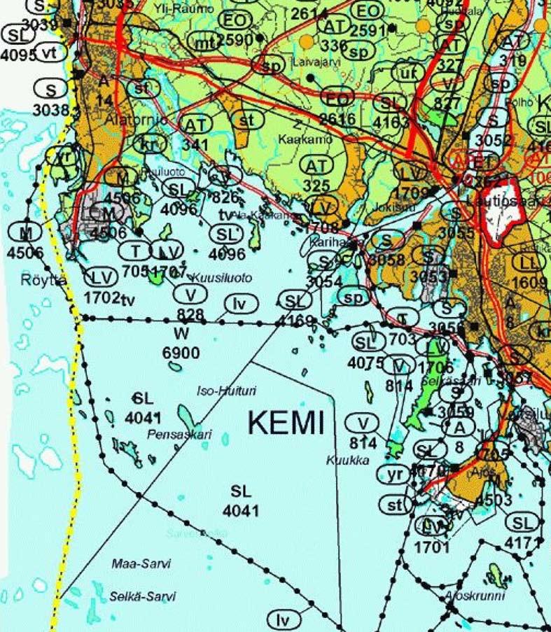Närmaste småbåtshamnar finns i Torneå i Letto fiskehamn, i Pertanranta, Kaakamoniemi samt i Kemi i Kuivanuoro, Uleninranta, Hahtisaari och Mansikkanokka.