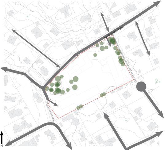 2.2 Nulägesbeskrivning Vallersvik har en heterogen karaktär då det är ett gammalt sommarstugeområde som successivt byggts om till åretruntbostäder.