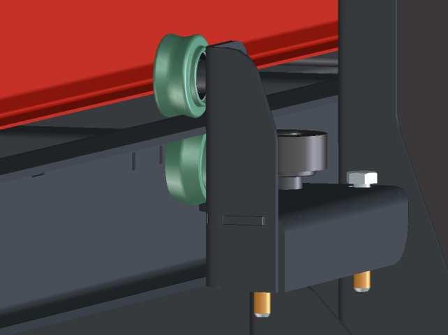 Basisuitvoering Vulbandframe De vulband wordt door een hydromotor van links naar