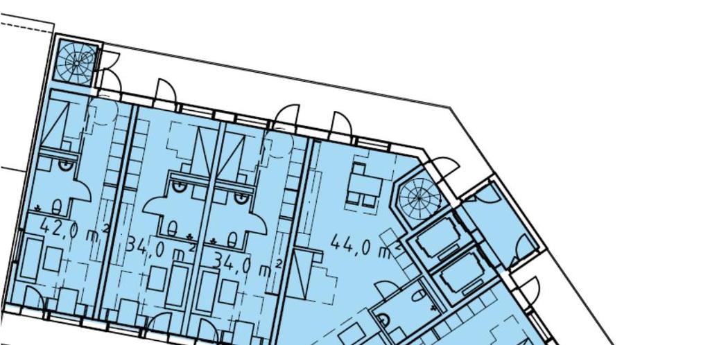 R-2rev2, Beräkning av trafikbuller för scenario 1 och 2, Triangeltomten 2.3 Bedömning mot riktvärde 2.3.1 Vårdboende Samtliga lägenheter bedöms kunna orienterats så att ljudnivån vid fasad ej överstiger 60 dba.