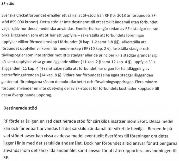 Samtliga av dessa krav och skyldigheter är sammankopplade med ett administrativt arbete från förbundets sida.