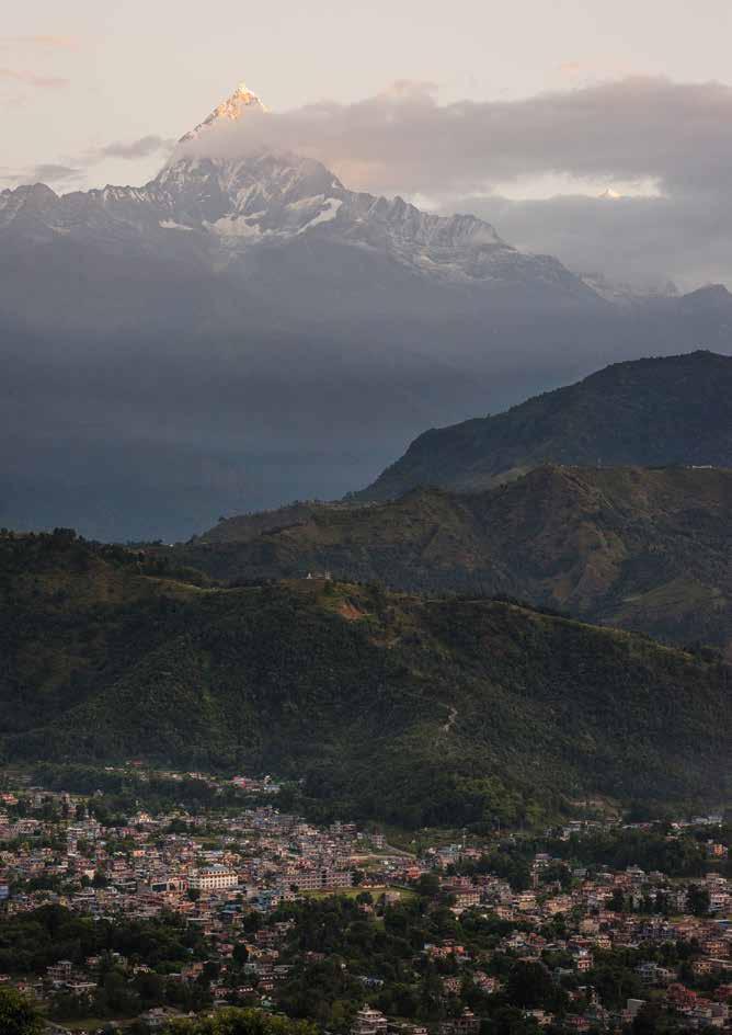 Pokhara, som ligger vid