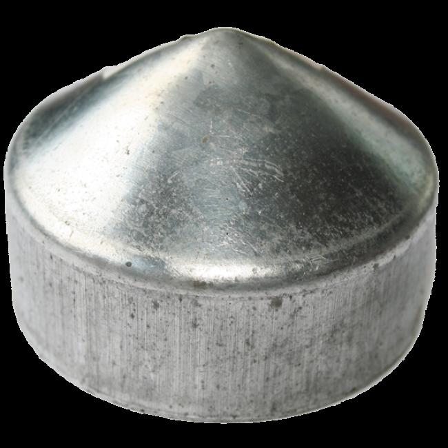 STOLPHATT Stolphatt rund, VARMGALVANISERAD Tillverkad av formpressad 2 mm plåt med hål till fastsättning på stolpar, och avslutningsvis varmgalvaniserad för