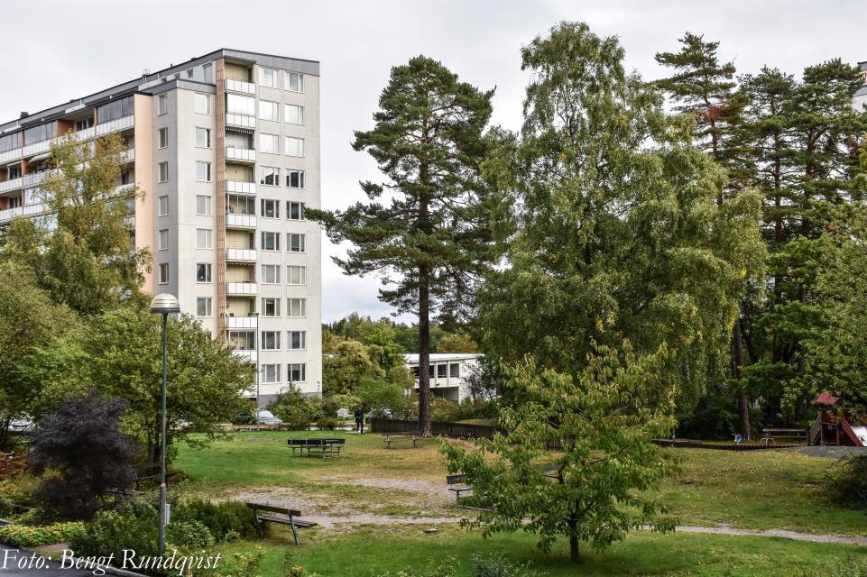 Mh 19-23 Västra sidan av huset, balkongsidan: - Den fina Isses plantering som finns ska tas med i vanliga årliga skötseln.