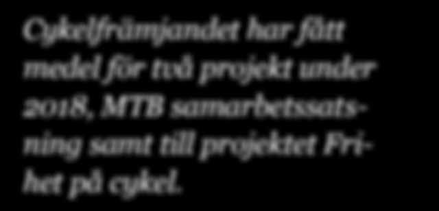 2018, MTB samarbetssatsning
