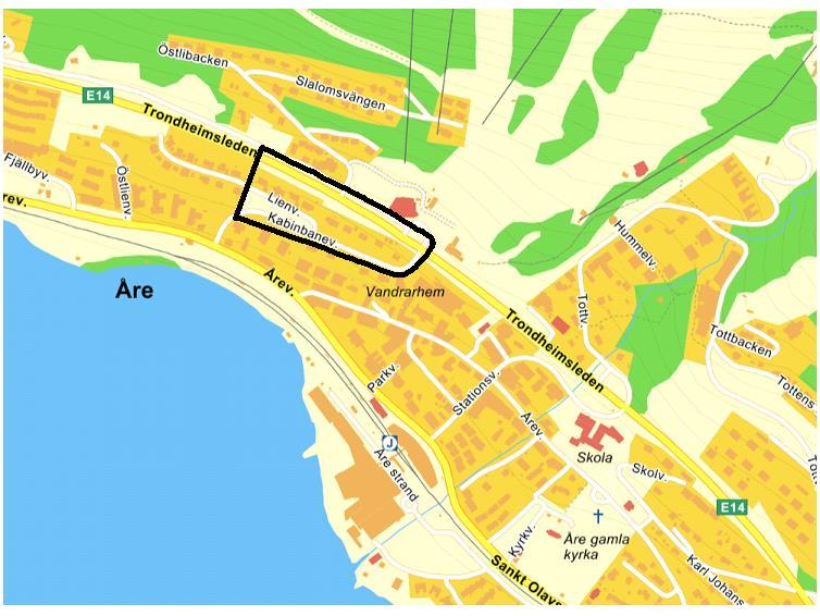 INLEDNING WSP Akustik har på uppdrag av Åre Kommun utfört en trafikbullerutredning för fastigheten Mörviken 1:63 mfl, Åre kommun. Fastigheten är främst utsatt för buller från E14 och Kabinbanevägen.