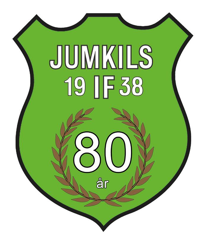 Utmärkelser Jumkils IF 80 år I samband med varje jubileum delar föreningen ut flera olika utmärkelser, både från föreningen och från olika idrottsförbund, för att vi vill uppmärksamma och visa