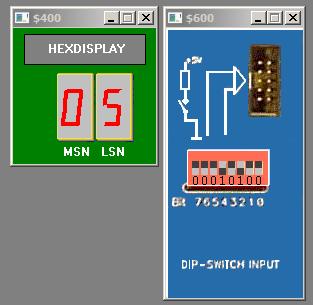 Uppgift 1 (6p) Assemblerprogrammering Programmering av inbyggda system - Tentamen exempel 3 2(10) En 8-bitars strömbrytare, DIP_SWITCH är ansluten till adress $600 och en displayenhet HEXDISPLAY som