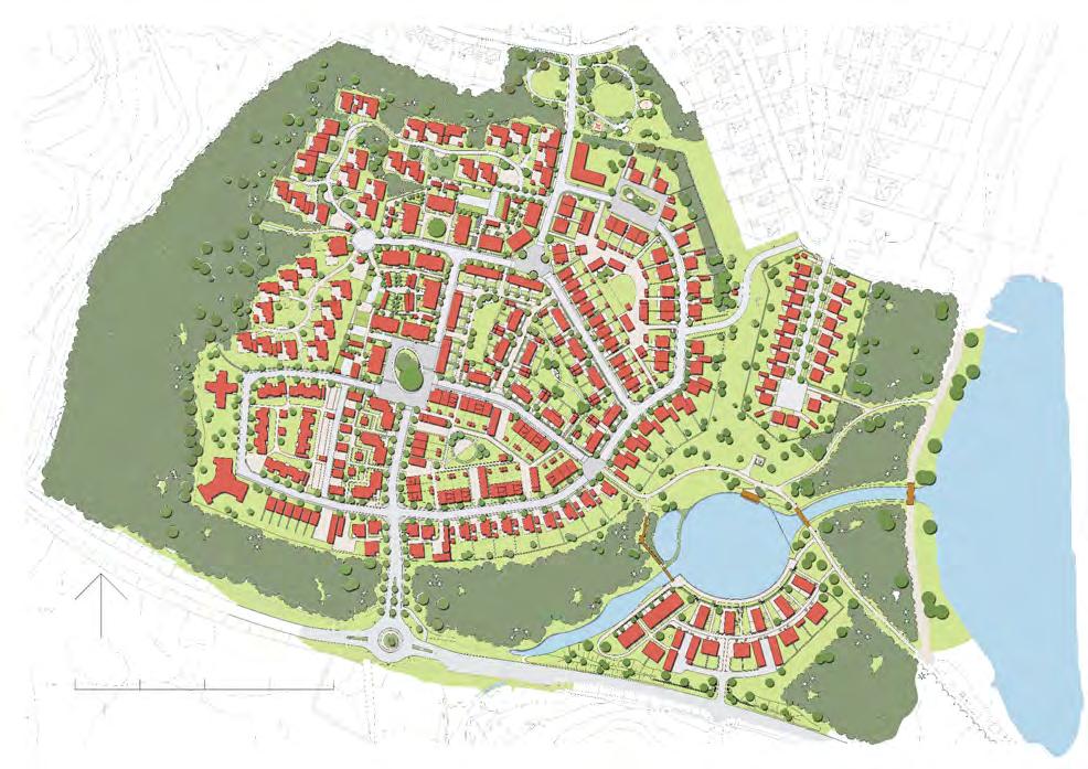 Lövsalsgatan Långa gatan Löv- och tallskog park lekpark med bollplan ek- och bokskog KV. RENINGSVERKET 11 Boktorget Pumphusgatan Bergsplatsen 5 KV. RÖRET räddningsväg 10 KV.