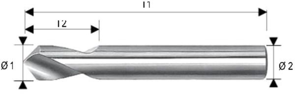 Dubbhålsborr 60 DIN 333A 60 O 60 Z=2 HSS 10st/frp (pris /st) Art.