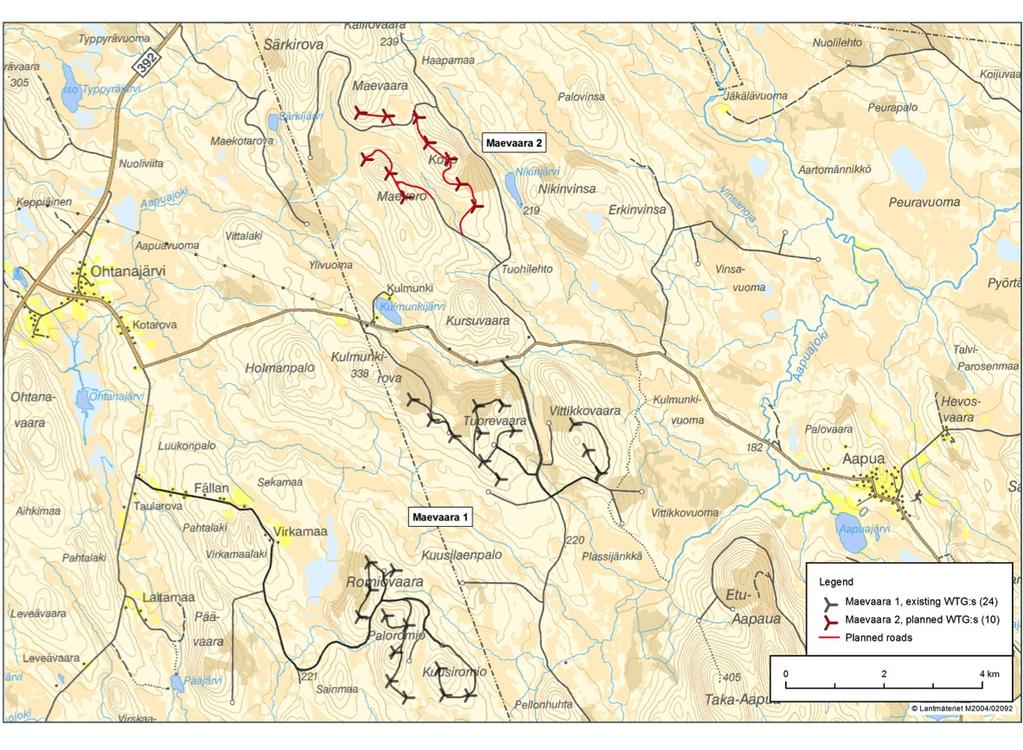 PROJEKTBESKRIVNING MAEVAARA I 3/5 Platsen Projektet ligger i Norrbottens län på gränsen mellan Pajala och Övertorneå kommun mellan Ohtanajärvi och Aapua.