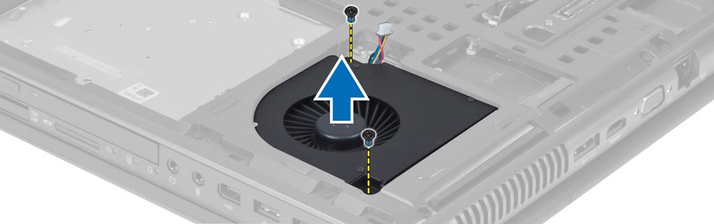 Anslut kabeln för knappcellsbatteriet. 3. Installera: OBS: Kontrollera att kabeln för knappcellsbatteriet inte sticker ut utanför facket. a. kåpan b. batteriet 4.