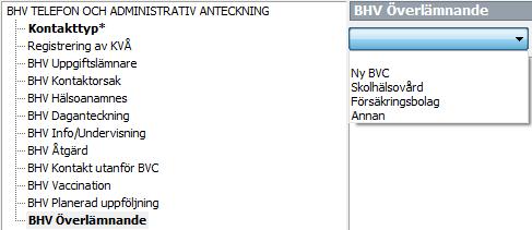 BVC-sammanfattning till Elevhälsan vara ifylld sen tidigare (5-6 års undersökning). Här ska det vara ifyllt om vårdnadshavare medger att BVC-journalen får överlämnas till elevhälsan.