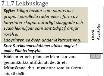 Tekniska krav Checkboxen har utökats till två kolumner;