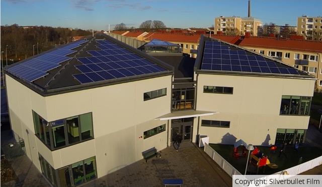 Rör Installationer på yttertak solceller Placering av luftare,