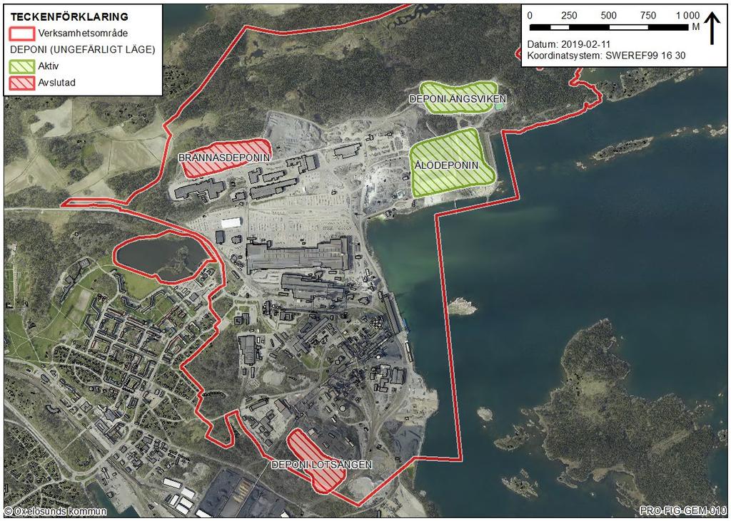 2019-03-01 s 45 (81) I den tekniska beskrivningen kommer deponierna att beskrivas närmare, såsom uppbyggnad, höjder, mått och deponins innehåll. Figur 13.