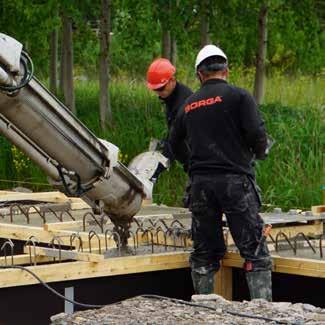 4 Produktion När byggnationen startar säkerställer vi att alla underentreprenörer och materialleverantörer genomför projektet på rätt sätt och i rätt tid.
