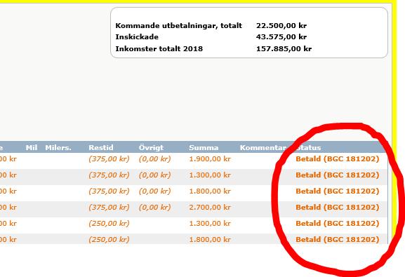 6. Ersättningen för Restiden beräknas automatiskt. (Om du misstänker ett fel i beräkningen, gör om sökningen enligt punkt 3-4, eller kontakta ansvarig Tillsättare) 7.