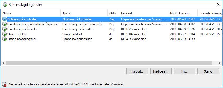 till den sedan tidigare befintliga schemalagda tjänsten Notifiera på kontroller.