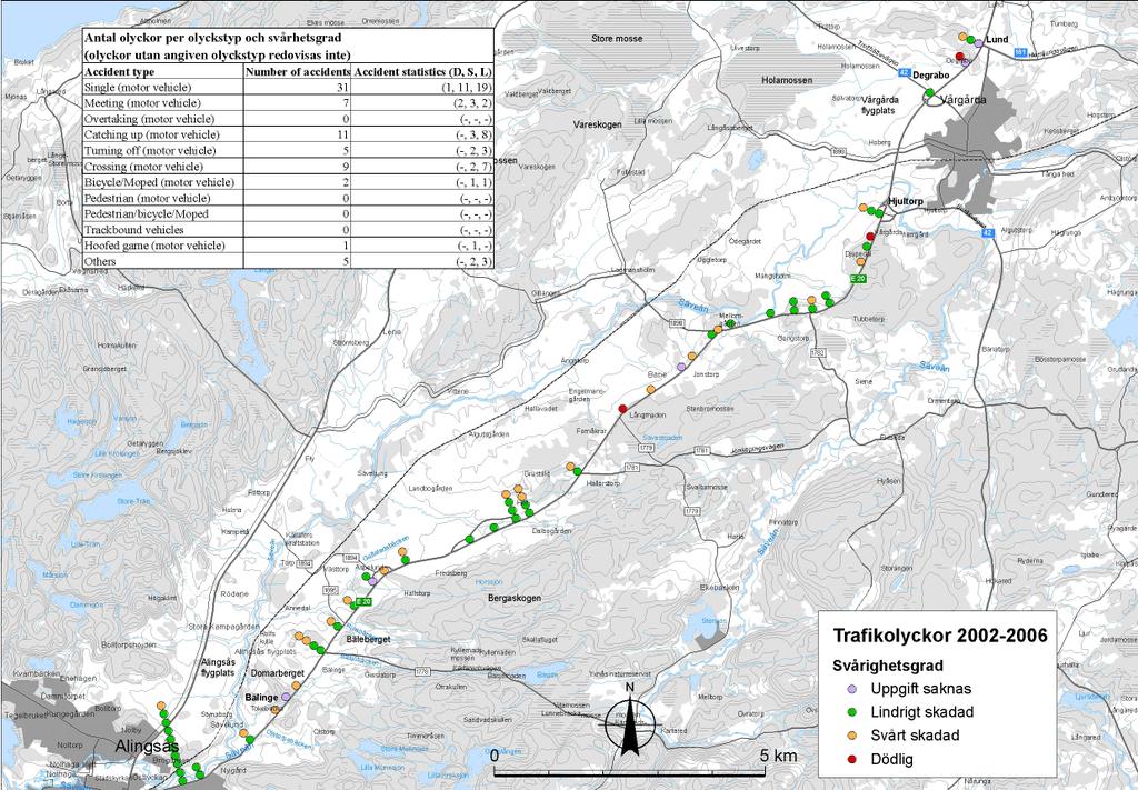 ning till 2+1-väg som utförts av E 20 mellan Mängsholm och Hjultorp ökat otrggheten för långsamma och oskddade trafi kanter.