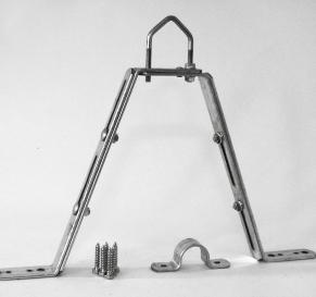 nr: 522 34 00 Väggfäste VF-5075P, 50 75 cm från vägg, för rör 50 mm.