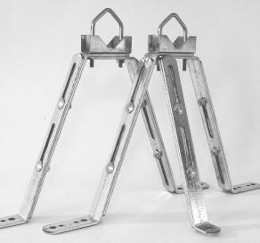 nr: 522 34 05 Väggfäste VF-2550P par, 25 45 cm från vägg, för rör 30 50 mm.
