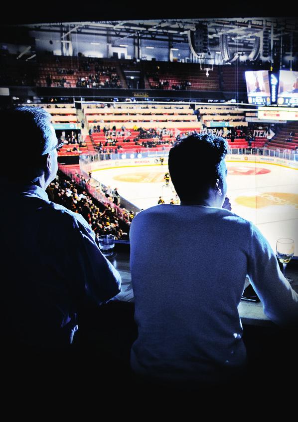 Mötesplats Avnjut en trevlig hockeykväll med kunder och personal eller ta chansen att skapa nya kontakter.