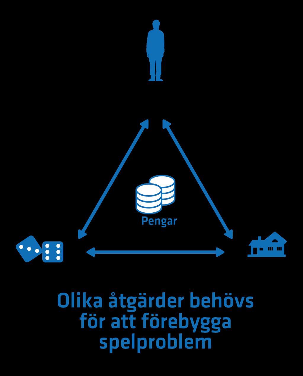 Den epidemiologiska triangeln Williams R, Wood R, Currie S. Stacked Deck: An Effective, School- Based Program for the Prevention of Problem Gambling. J Primary Prevent. 2010; 31:109 125.