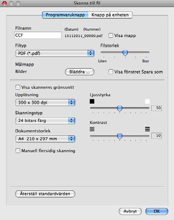 ControlCenter2 Fil 10 Med funktionen Skanna till fil kan du skanna en bild till en mapp på hårddisken i valfritt filformat. På det här sättet kan du lätt arkivera dina pappersdokument.