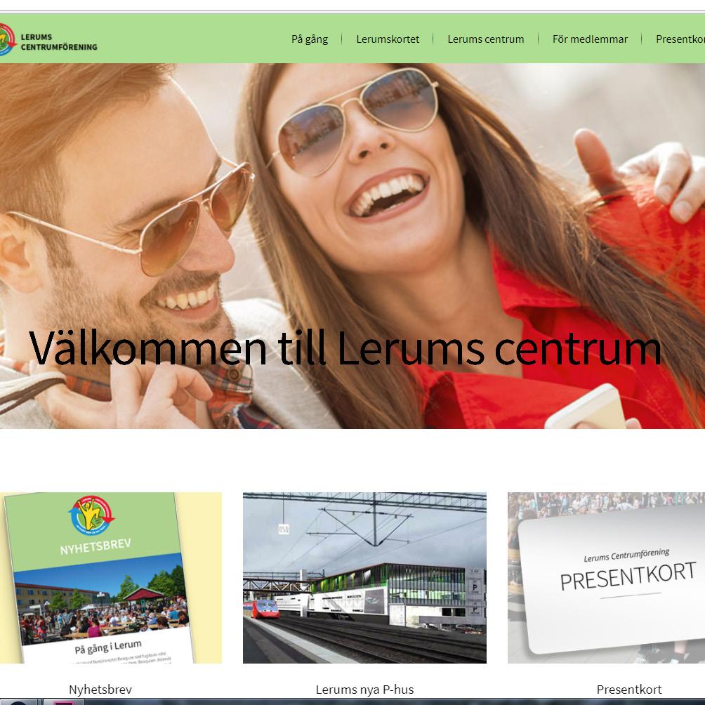Hemsida Uppdatera din egen hemsida för Lerums centrumförening där alla medlemmar i Lerums centrumförening har fått en egen sida med en länk till er egna hemsida.