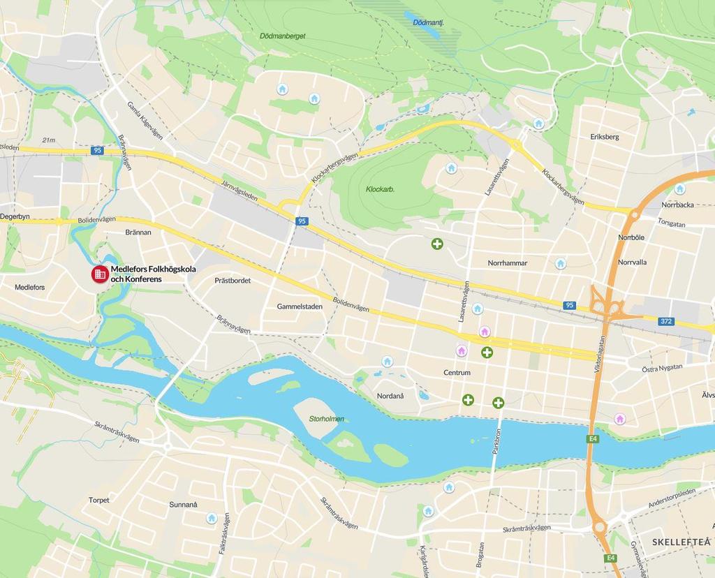 Karta stämmolokal Medlefors folkhögskola