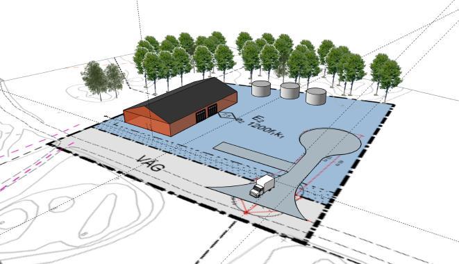 repo001.docx 2012-03-29 6 Planerad byggnad/bebyggelse Söderköpings kommun planerar en ny anläggning av avloppsreningsverk med 3 bassänger och en ny tillfartsväg som ska anslutas till väg 210.