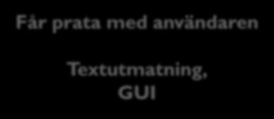 bara av andra klasser Misslyckanden ska signaleras till anroparen Kan också